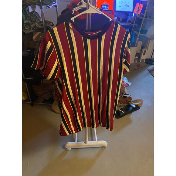Pac Sun Size Large Red Striped Shirt - Picture 1 of 3